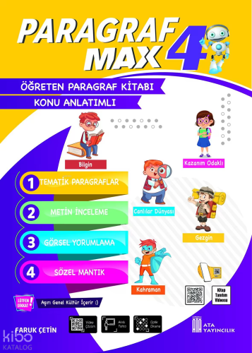 4. Sınıf Paragraf Max Öğreten Paragraf Kitabı | Faruk Çetin | Ata Yayı