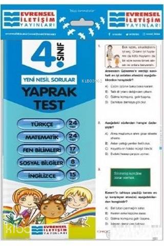Evrensel İletişim Yayınları 4. Sınıf Tüm Dersler Yaprak Test