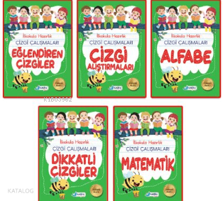 5-6 Yaş İlkokula Hazırlık Çizgi Çalışmaları Seti (5 Kitap)