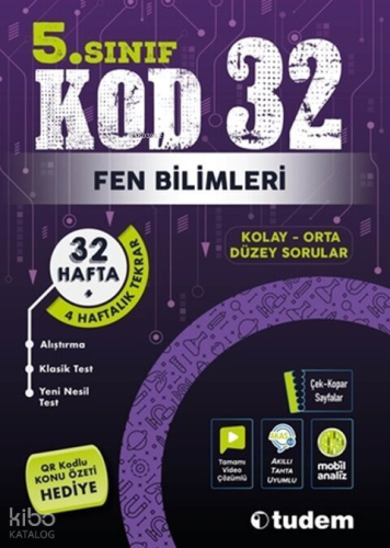 5. Sınıf Fen Bilimleri Kod 32 Tekrar Testleri | Kolektif | Tudem Yayın