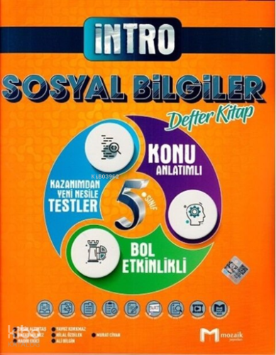 5.Sınıf Mozaik İntro Defter Sosyal Bilgiler - 2022