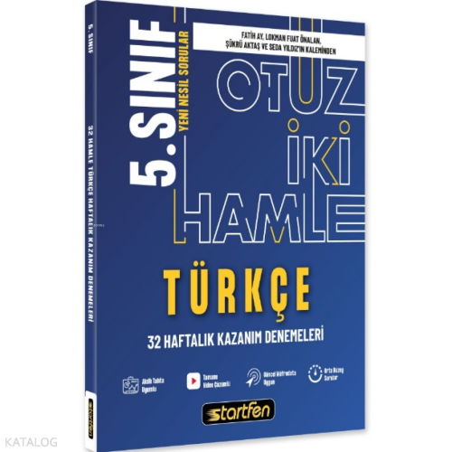 5. Sınıf Türkçe 32 Hamle Haftalık Kazanım Denemeleri | Kolektif | Star