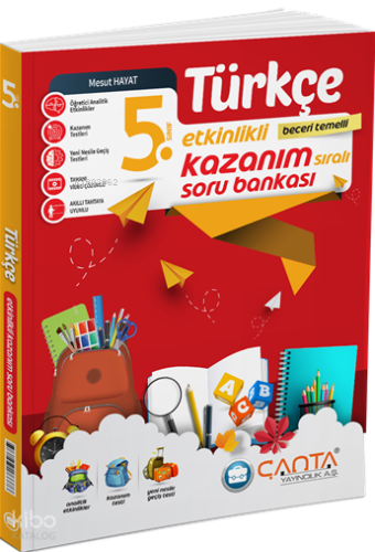 5.Sınıf Türkçe Etkinlikli Kazanım Soru Bankası | Kolektif | Çanta Yayı