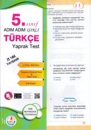 5. Sınıf Türkçe Yaprak Test | Kolektif | Işıklı Yayıncılık