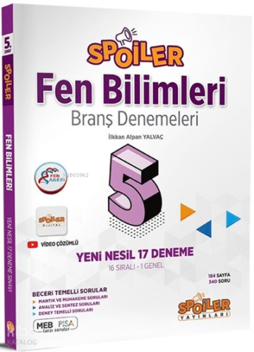 5.Spoıler Brans Fen Bıl Deneme | Kolektif | Spoiler Yayınları (Hazırlı