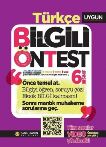 6.Sınıf Bilgili Ön Test Türkçe