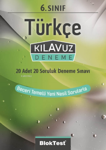 6.Sınıf Bloktest Türkçe Kılavuz Deneme