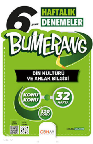 6. Sınıf Bumerang 32 Haftalık Din Kültürü ve Ahlak Bilgisi Denemeleri