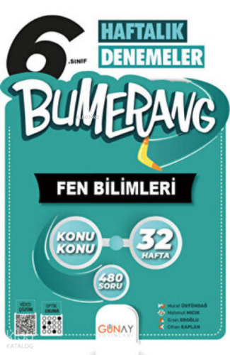 6. Sınıf Bumerang 32 Haftalık Fen Bilimleri Denemeleri