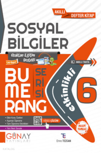 6. Sınıf Bumerang Sosyal Bilgiler Etkinlikli Kitap