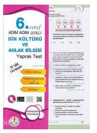 6.Sınıf Din Kültürü ve Ahlak Bilgisi Yaprak Test | Kolektif | Işıklı Y
