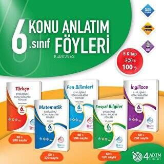 6.Sınıf Etkileşimli Konu Anlatım Föyleri Seti (5 Ders) /4 Adım