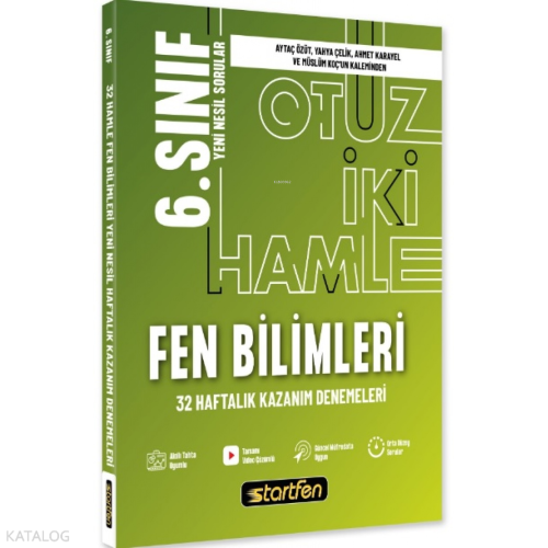 6. Sınıf Fen Bilimleri 32 Deneme Haftalık Kazanım Denemeleri