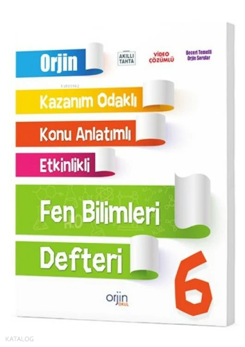 6. Sınıf Fen Bilimleri Akıllı Defter