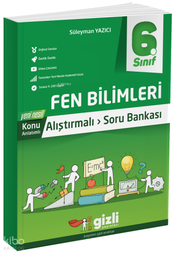 6.Sınıf Fen Bilimleri Alıştırmalı Soru Bankası | Süleyman Yazıcı | Giz