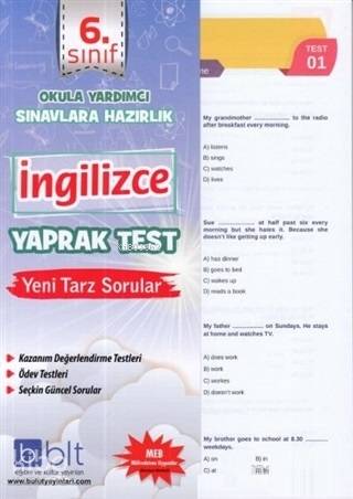 6. Sınıf İngilizce Yaprak Test
