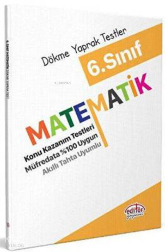 6.Sınıf Matematik Dökme Yaprak Test