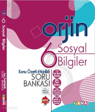 6. Sınıf Sosyal Bilgiler Orjin Konu Özetli Etkinlikli Soru Bankası + Sosyal Destek Soru Bankası + 20 Deneme
