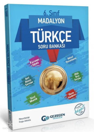 6.Sınıf Türkçe Madalyon Türkçe Soru Bankası | Kolektif | Gezegen Yayın