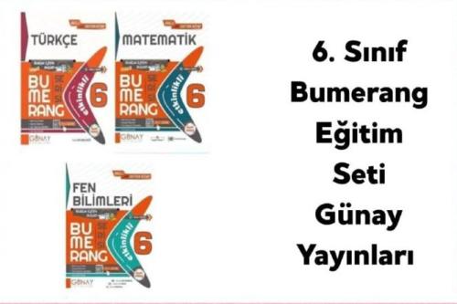 6. Sınıf Bumerang Eğitim Seti 3 Kitap | Kollektif | Günay Yayıncılık