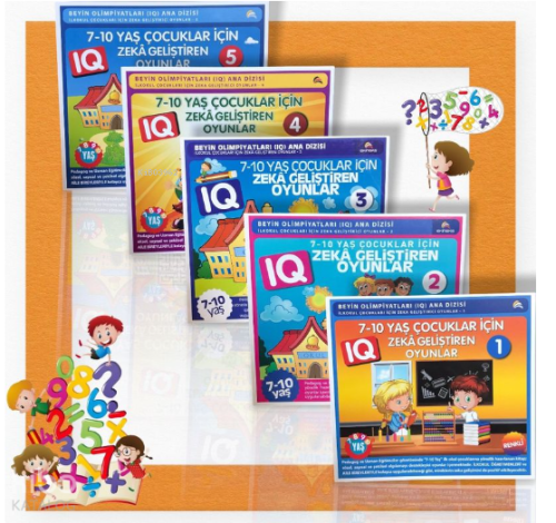 7-10 Yaş ve Üstü Çocuklar İçin Zeka Geliştiren Oyunlar (5 Kitap) | Bah