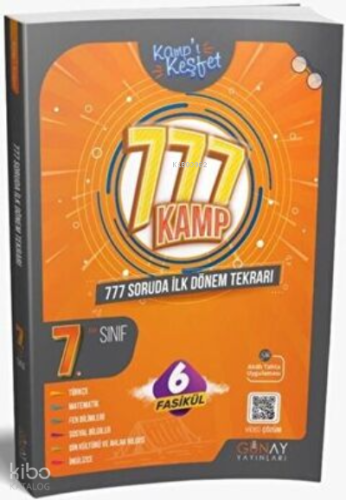 7. Sınıf 777 Soruda İlk Dönem Kamp Kitabı | Kolektif | Günay Yayıncılı