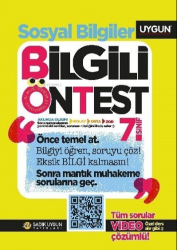 7.Sınıf Bilgili Ön Test Sosyal Bilgiler