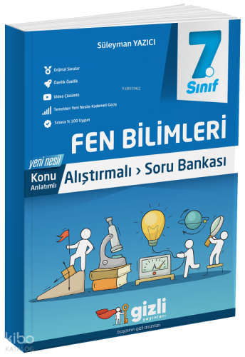 7.Sınıf Fen Bilimleri Alıştırmalı Soru Bankası | Süleyman Yazıcı | Giz