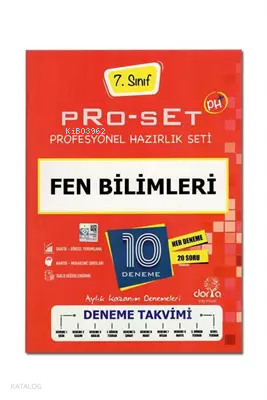 7. Sınıf Fen Bilimleri Pro-Set Deneme Sınavı