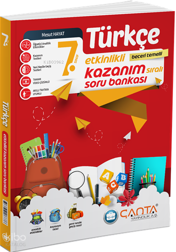 7.Sınıf Kazanım Türkçe Soru Bankası | Kolektif | Çanta Yayınları