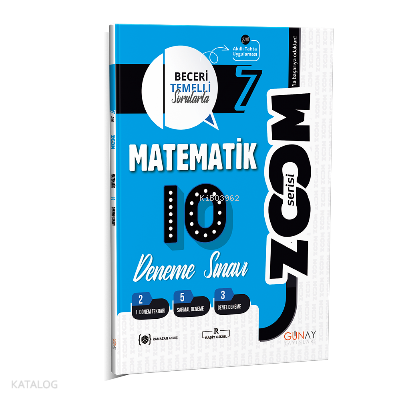 7.Sınıf Matematik 10'Lu Branş Denemeler | Kolektif | Günay Yayıncılık