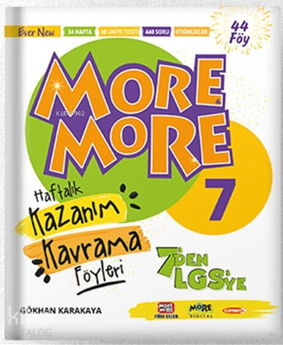 7. Sınıf More More Haftalık Kazanım Kavrama Föyleri