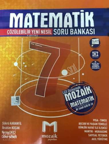 7.Sınıf Mozaik S.B. Matematik - 2021 | Kolektif | Mozaik (Bayilik)