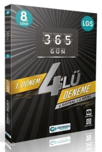 8.Sınıf 365 Gün 1.Dönem 4 Lü Deneme (Yeni) | Kolektif | Gezegen Yayınc