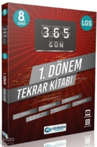 8.Sınıf 365 Gün 1.Dönem Tekrar Kitabı (Yeni) | Kolektif | Gezegen Yayı