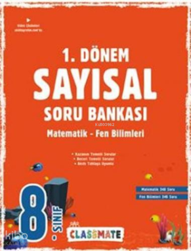 8. Sınıf Classmate 1. Dönem Sayısal Soru Bankası | Kolektif | Okyanus 