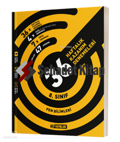 8.Sınıf Fen Haftalık Deneme | Kolektif | Hız Yayınları (Hazırlık)