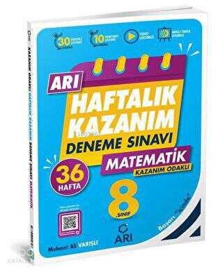 8 Sınıf Haftalık Kazanım Matematik Deneme Sınavı | Kolektif | Arı Yayı