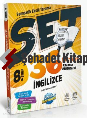 8. Sınıf İngilizce 36 Haftalık Kazanım Denemeleri