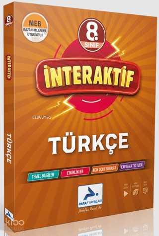 8. Sınıf İnteraktif Türkçe Soru Kütüphanesi | Kolektif | Paraf Yayınla