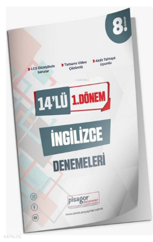 8. Sınıf LGS İngilizce 1. Dönem Pisagor 14'lü Deneme