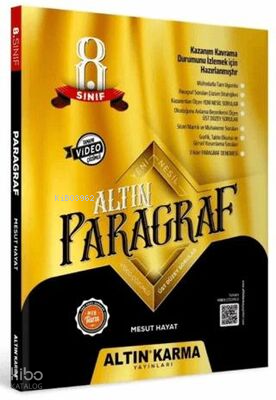 8. Sınıf LGS Paragraf Soru Bankası | Mesut Hayat | Altın Karma Yayınla