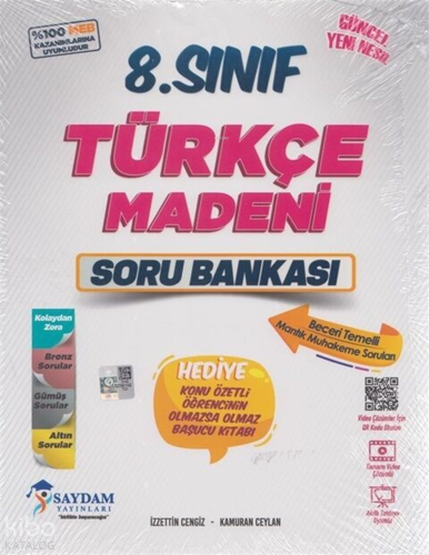 8.Sınıf Lgs Türkçe Madeni Soru Bankası + Olmazsa Olmaz Başucu Kitabı (