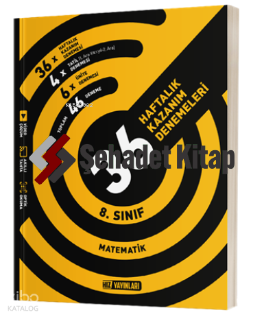 8.Sınıf Matematik Haftalık Deneme | Kolektif | Hız Yayınları (Hazırlık