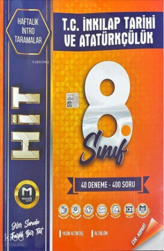 8.Sınıf Mozaik Hit 40 Lı Deneme İnkılap - 2023 | Kolektif | Mozaik Yay