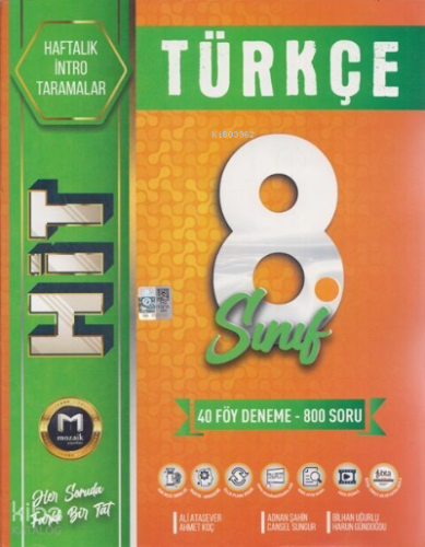 8.Sınıf Mozaik Hit 40 Lı Deneme Türkçe - 2023 | Kolektif | Mozaik Yayı