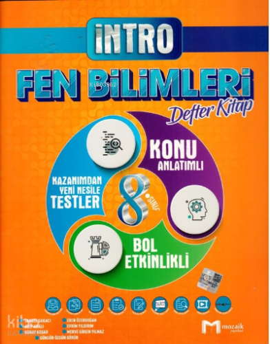 8.Sınıf Mozaik İntro Defter Fen Bilimleri - 2022