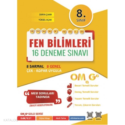 8. Sınıf Omage Gold Fen Bilimleri 16 Deneme Sınavı | Kolektif | Nartes