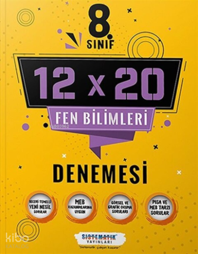 8.Sınıf T.C. Fen Bilimleri 12x20 Deneme Kitabı Sistematik Yayınları