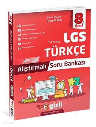 8.Sınıf Türkçe Alıştırmalı Soru Bankası | Zehra Aslan | Gizli Yayınlar